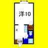 ラ・メルローソ１ 1Kの間取り