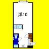 ラ・メルローソ１ 1Kの間取り