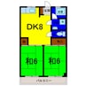 ベルシャトウ白亜 2DKの間取り
