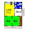 ベルシャトウ白亜 3LDKの間取り