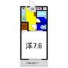 アメニティ・ロード 1Kの間取り