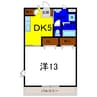 プリヴェール新浜 1DKの間取り