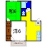 第4木内ハイツ 2DKの間取り