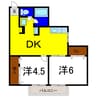 第1新見ハイツ 2DKの間取り