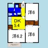 ハレクラニⅠ 3DKの間取り