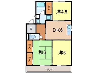 間取図 サンメゾン一ツ木