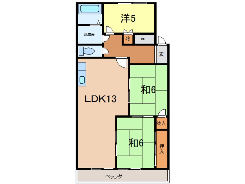 間取図 サンメゾン一ツ木　Ⅱ