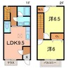 カーサ原山Ｃ 2LDKの間取り