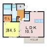 レジデンスマルセラ 1LDKの間取り