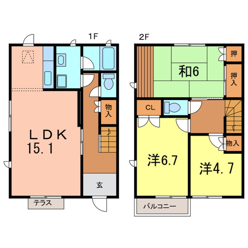 間取図 カルティエ　エクレーレＡ