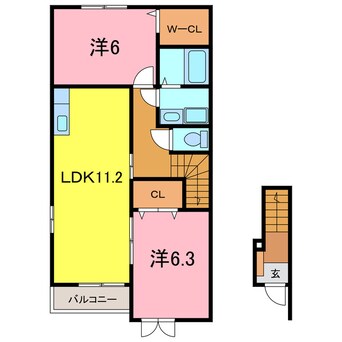 間取図 カーサ銭成