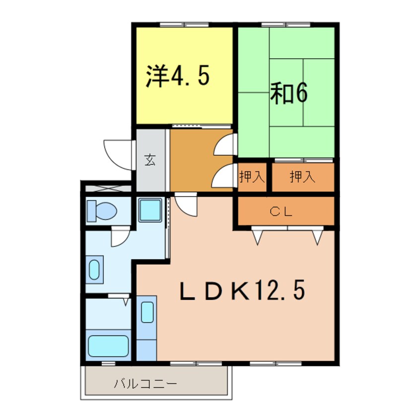 間取図 コーポ中根