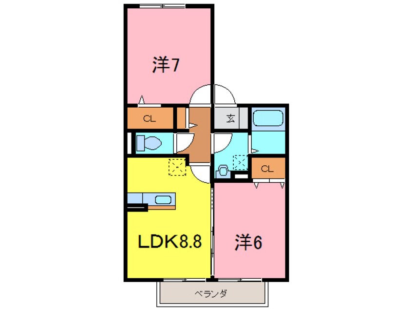 間取図 ラ・ポルトA