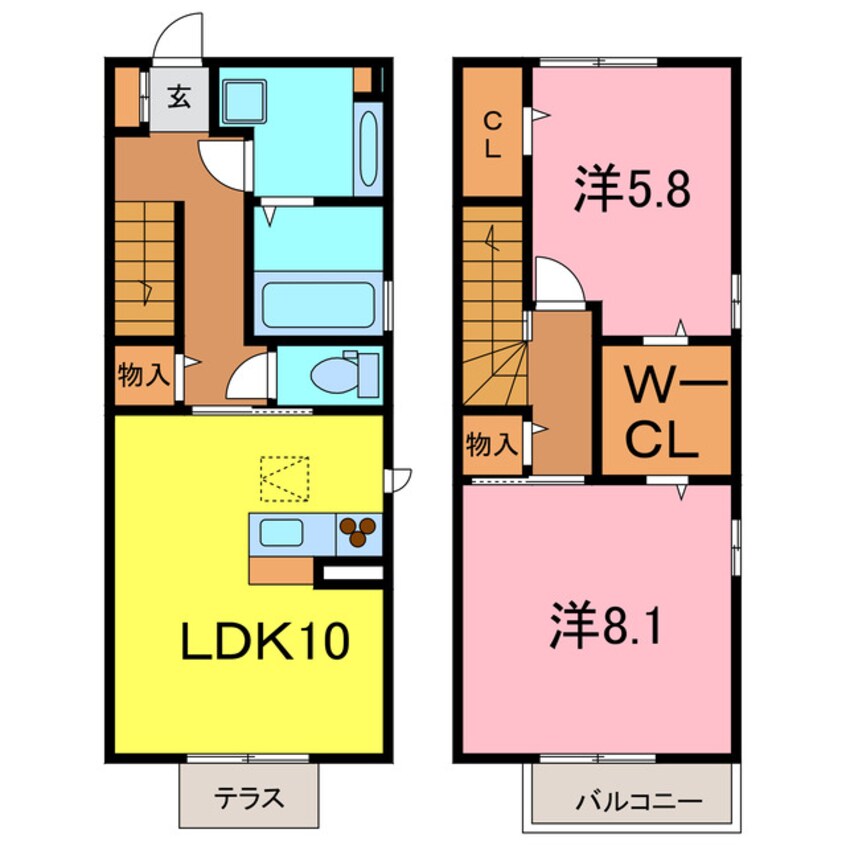 間取図 ハイツ渚