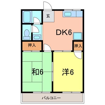 間取図 エクセレンス横山