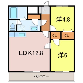 間取図 ベルコート昭和