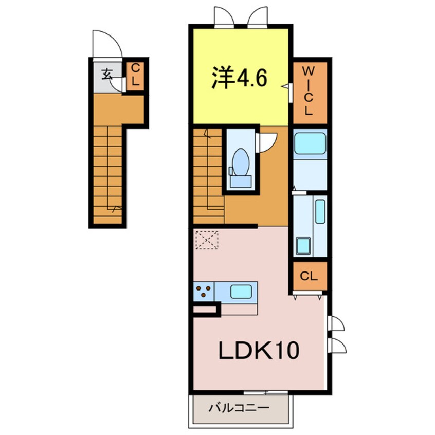 間取図 仮称）DーROOM刈谷市小山町