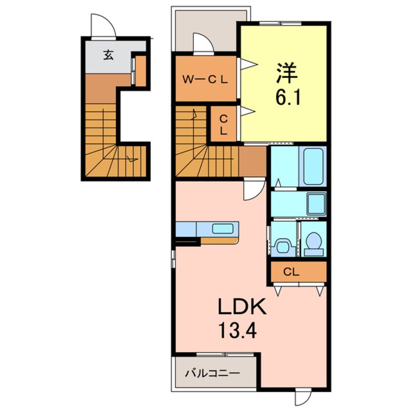 間取図 プラージュサントゥールⅡ