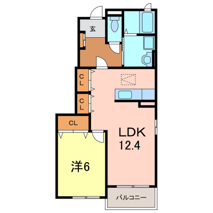 間取図 アンソレイユ西山Ⅱ