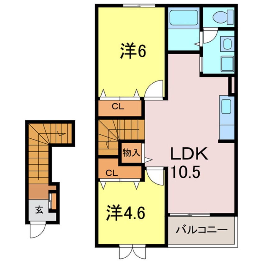 間取図 エクセレント・リブ　Ｂ