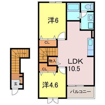 間取図 エクセレント・リブ　Ｂ