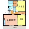 立志舎 2LDKの間取り