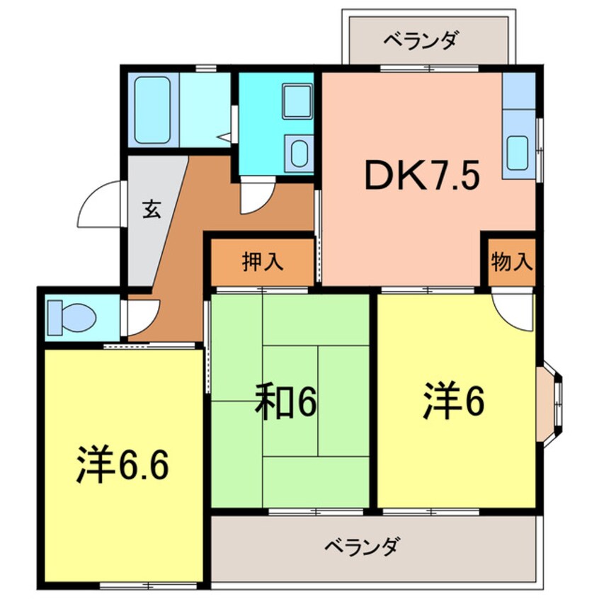 間取図 ヴェルドミール江坂B棟