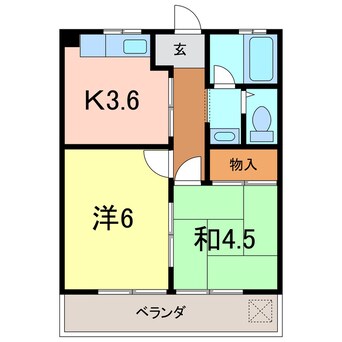 間取図 ハイツグリーンヒルＡ