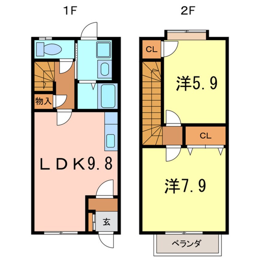 間取図 ボナール的場Ａ