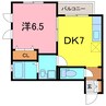 アルファーステイCT 1DKの間取り