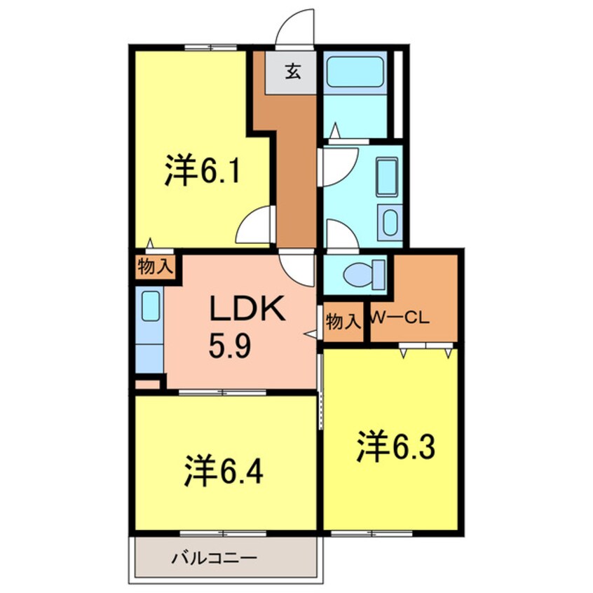 間取図 レジデンスマルヨＡ