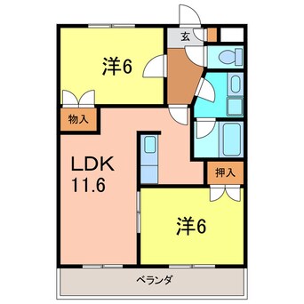 間取図 ヴィレッジ稲垣