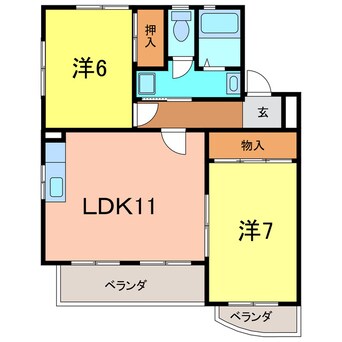 間取図 サニーハイツ塩田三番館