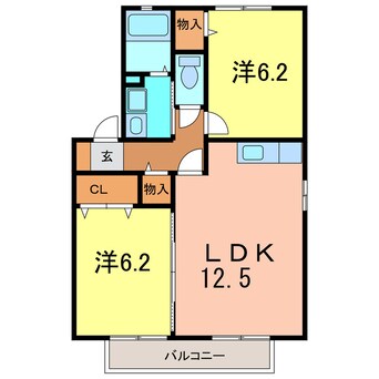 間取図 パステルウィンド