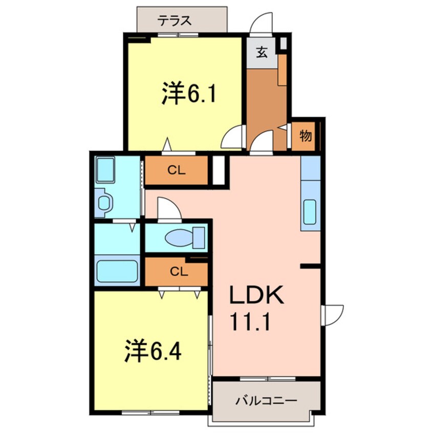 間取図 ベール　ブリーズ