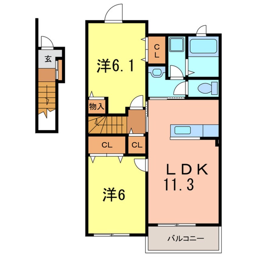 間取図 ハピネス池田B