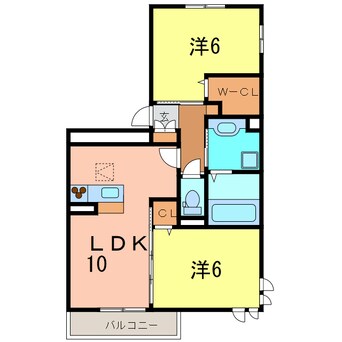 間取図 クレール亀山