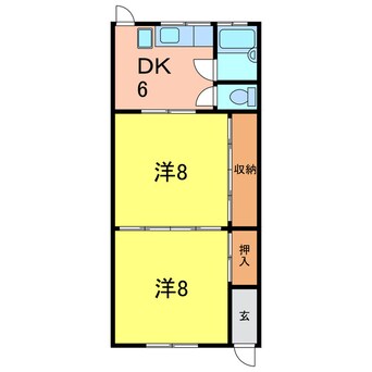 間取図 長坂アパート（Ｄ-Ｉ）