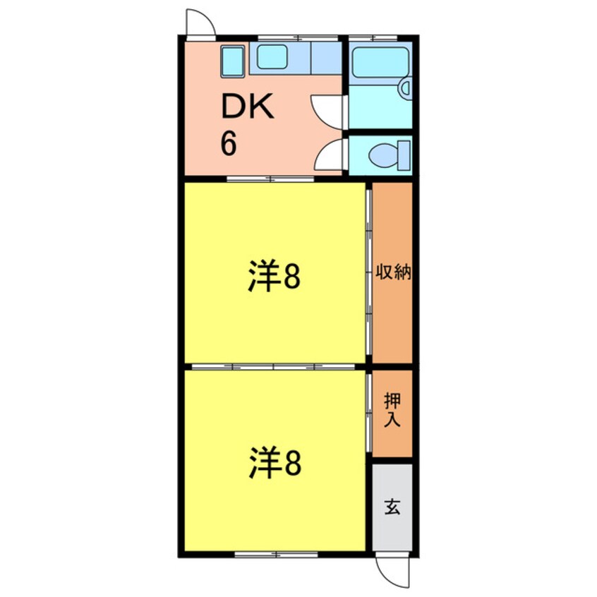 間取図 長坂アパート（Ｄ-Ｉ）