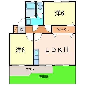 間取図 グリーンガーデン稲場Ｂ