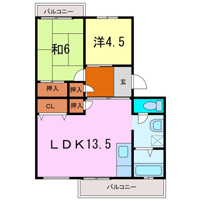 間取り図 コーポ末広