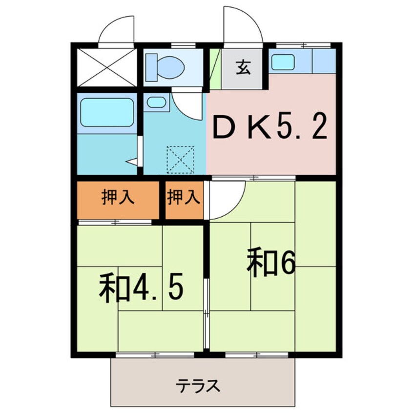 間取図 コーポ神明