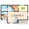 プランシェ 1LDKの間取り