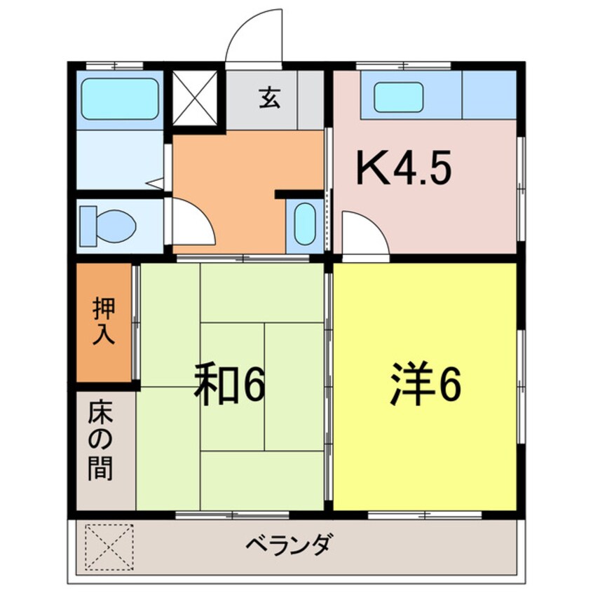 間取図 コーポラス三恵