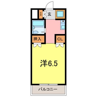 間取図 名鉄西尾線/桜井駅 徒歩3分 2階 築36年