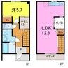 MaisonettePark　碧南中央駅A 1LDKの間取り