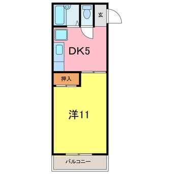 間取図 名鉄三河線/吉浜駅 徒歩12分 2階 築32年