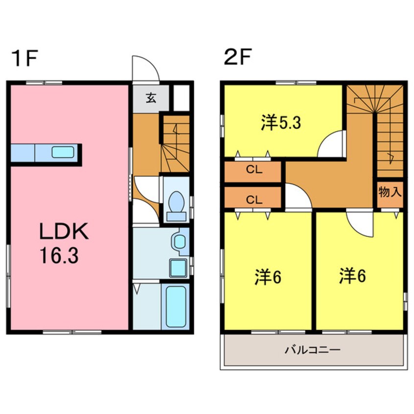 間取図 榊原戸建借家　I