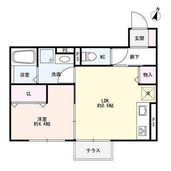 間取図 スカイコートⅠ‐A