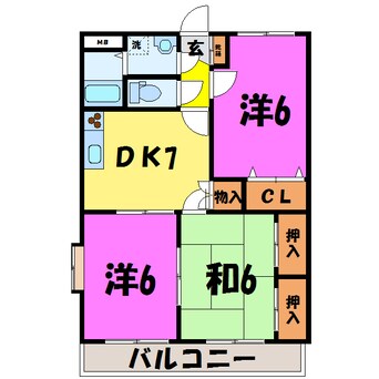 間取図 パティオス雀の宮